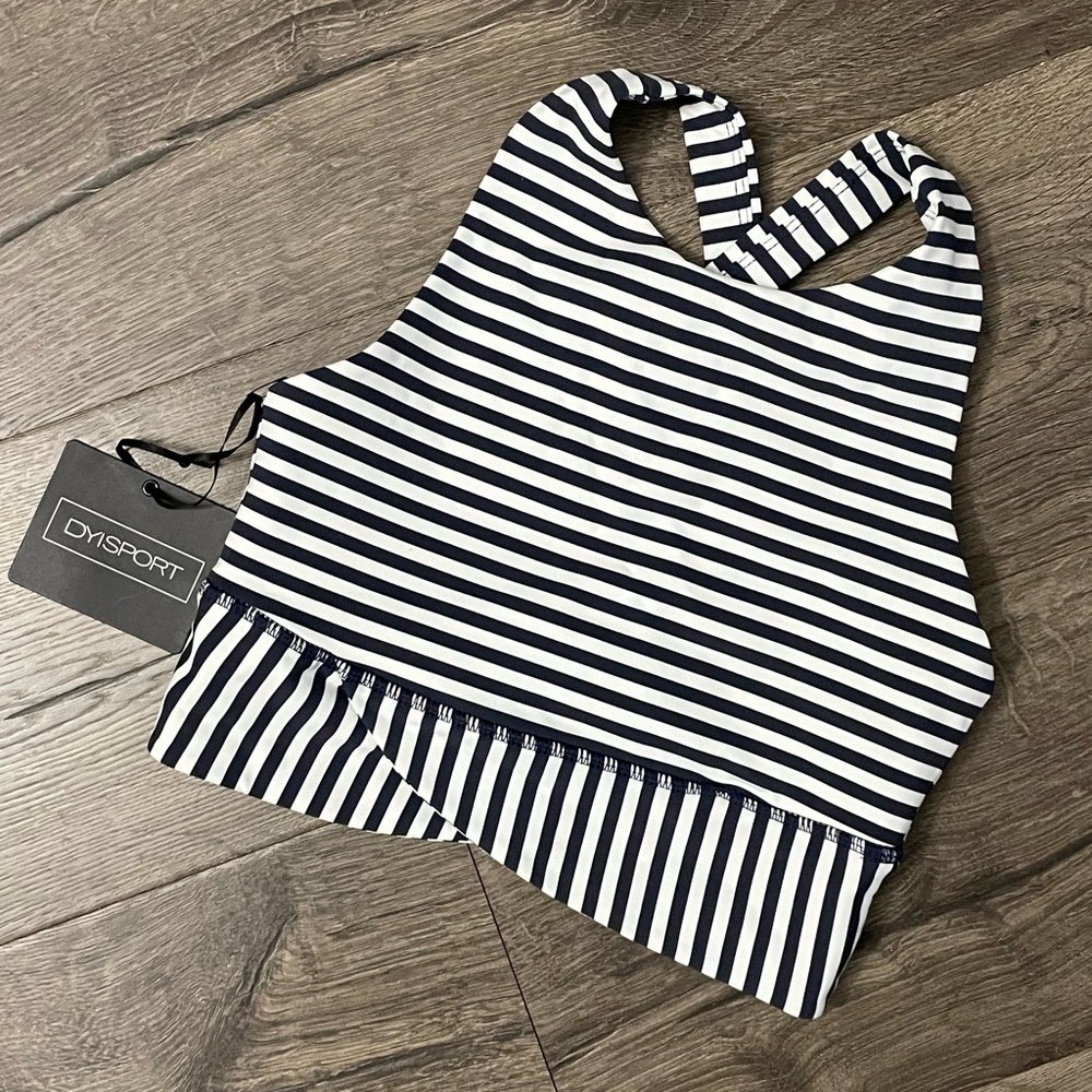 DYI wrap bra kickstart stripe blue - size xs